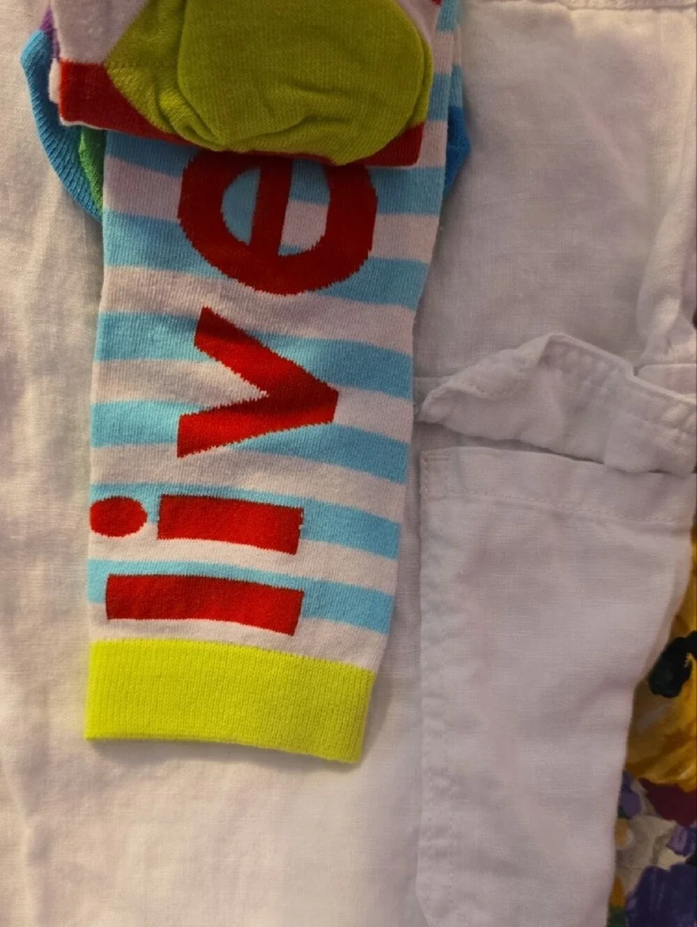 Girls'‎ Striped Pink & White Socks - 3 Pack
